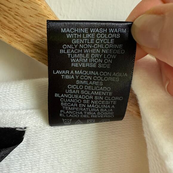 Norma Kamali White Sleeveless Zip Hoodie Vest Size L - Picture 6 of 6